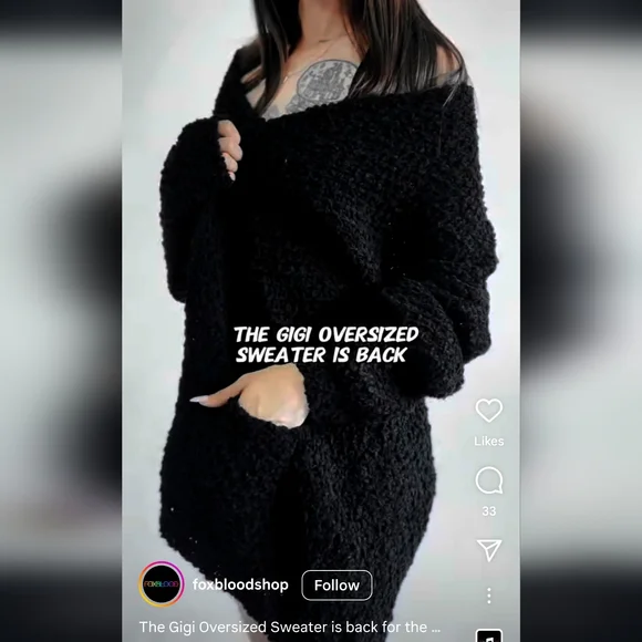 Foxblood Gigi Oversized Sweater - Picture 4 of 4